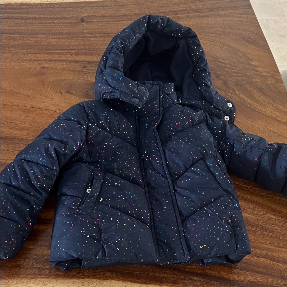 Girls Navy Blue Puffer Jacket